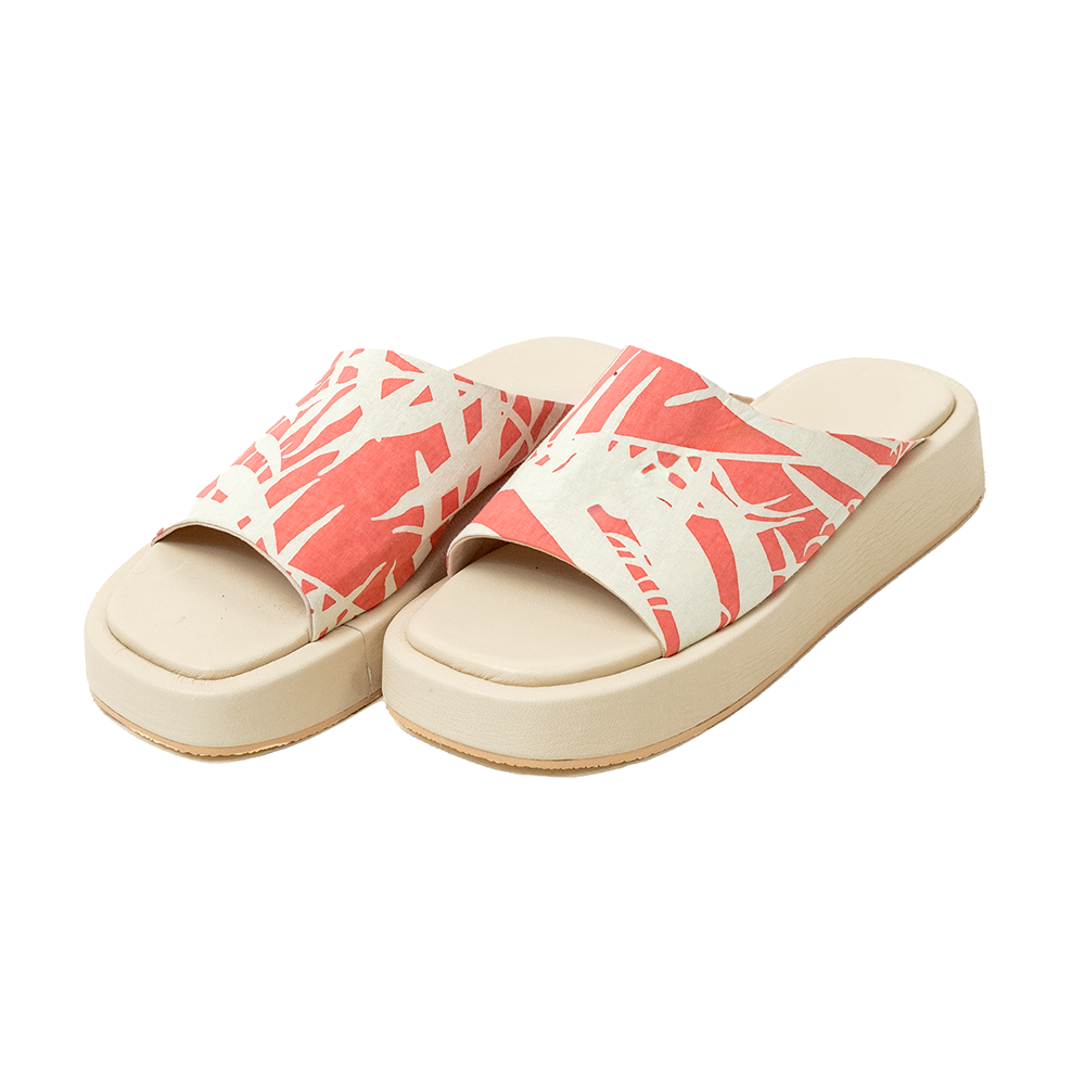 Perosotan Wedges Palm Coral, 3 Ukuran - OBRAL PAKAIAN & ANAK