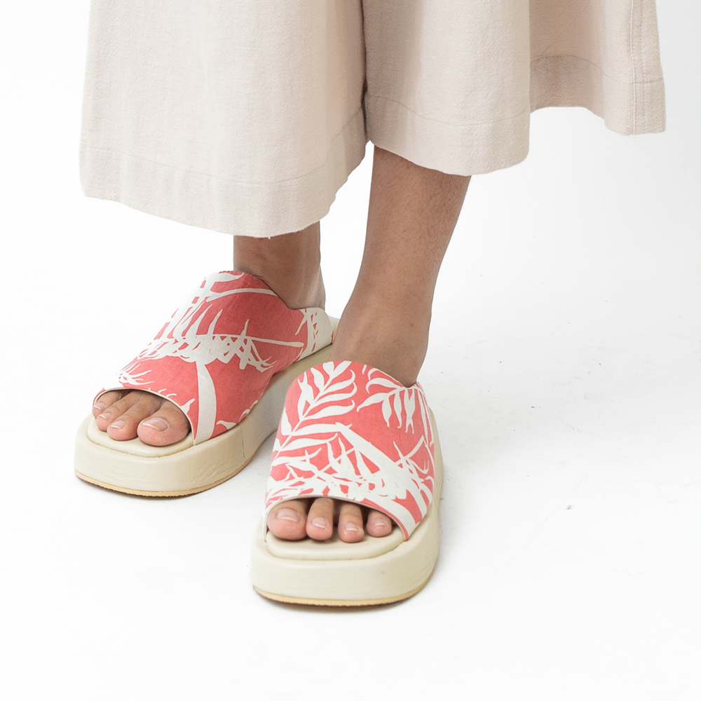 Perosotan Wedges Palm Coral, 3 Ukuran - OBRAL PAKAIAN & ANAK