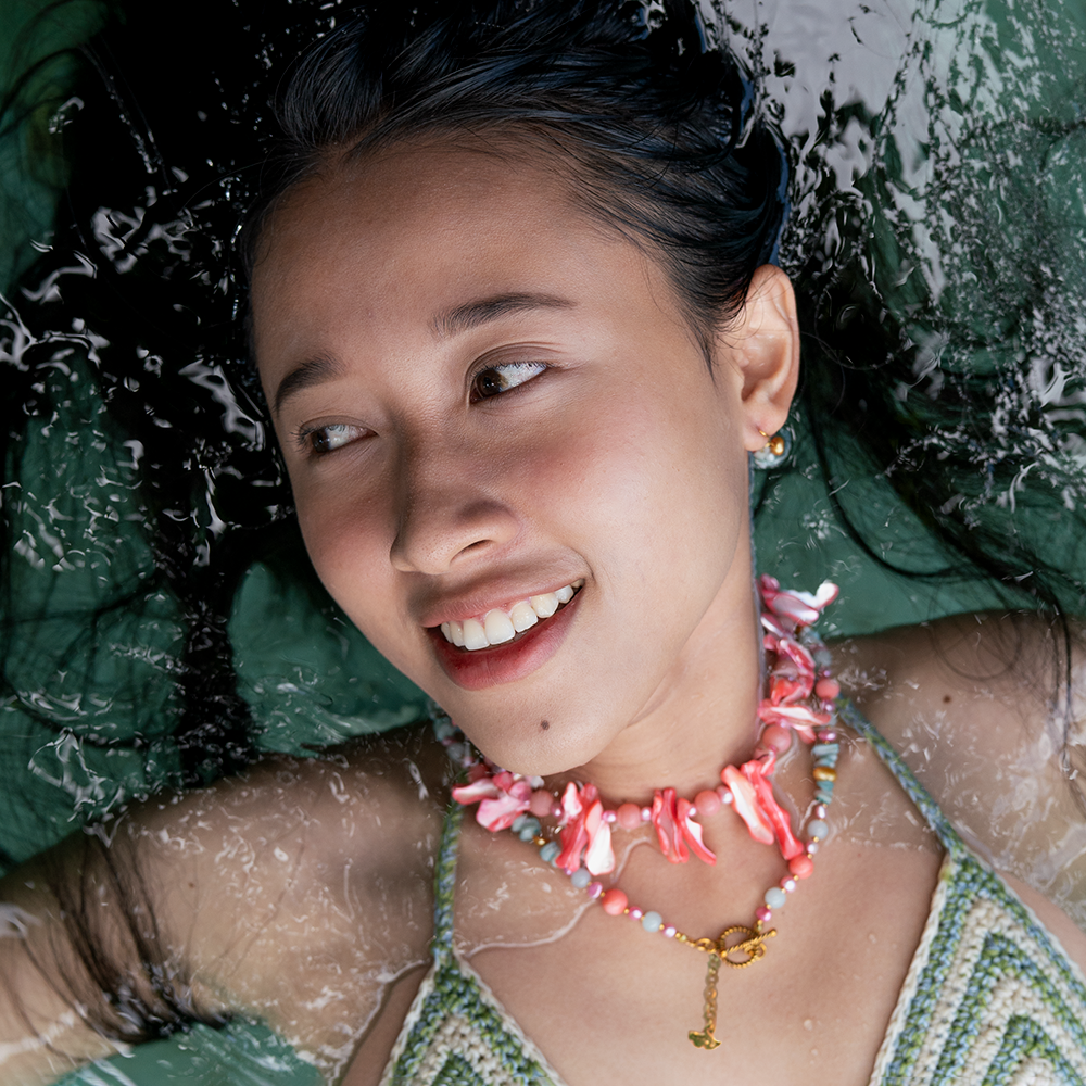 Kalung Choker Kerang Merah Muda - PAKAIAN & ANAK-ANAK DISKON