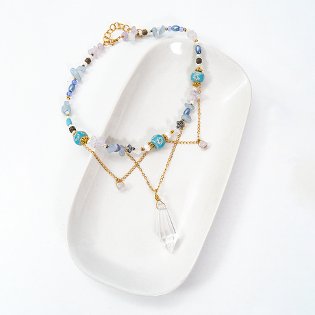 Kalung Kristal Bertingkat Merpati