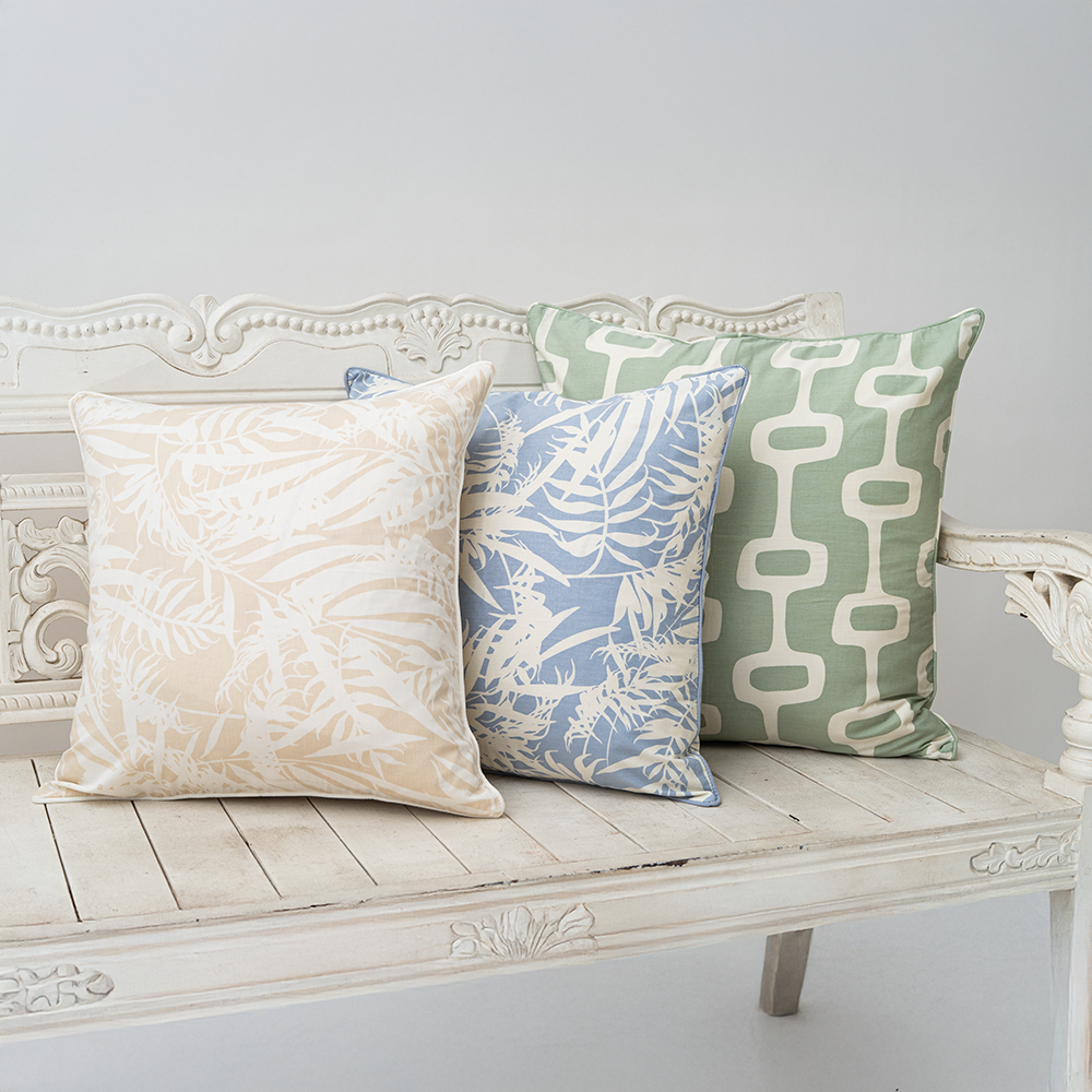 Sarung Bantal Palm Natural, 45cm - SALE HOMEWARES