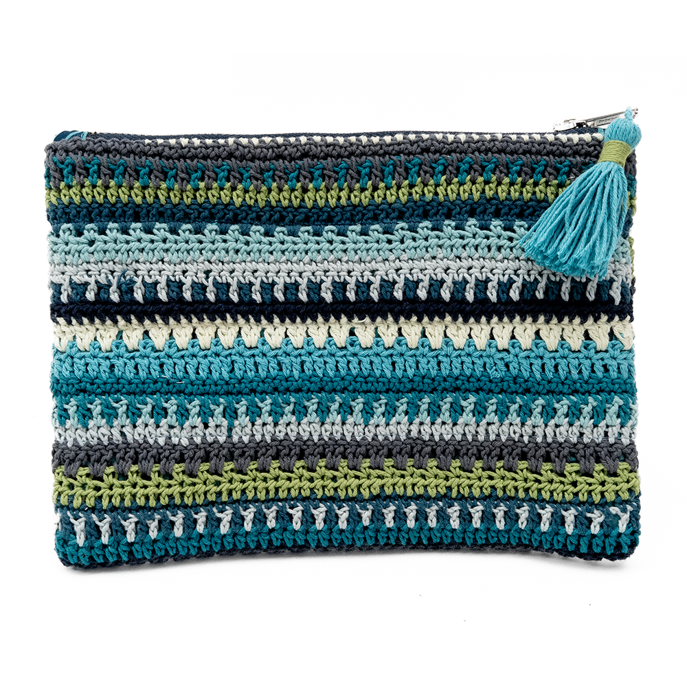 Crochet Clutch Bag Blue