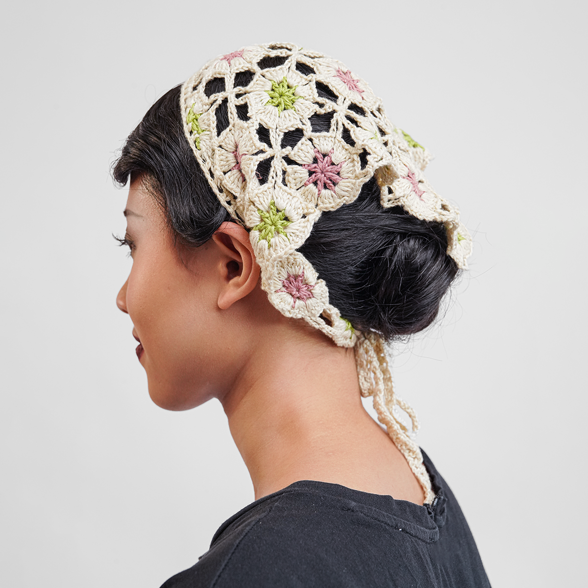 Matcha Latte Crocheted Bandana