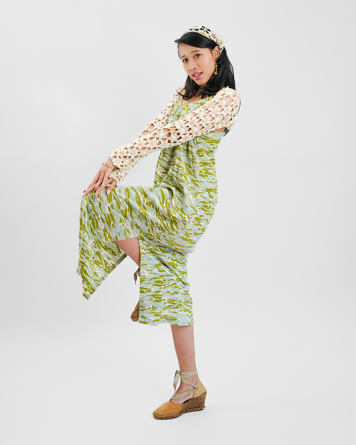 Water Avocado Midi Slip Dress, 2 sizes