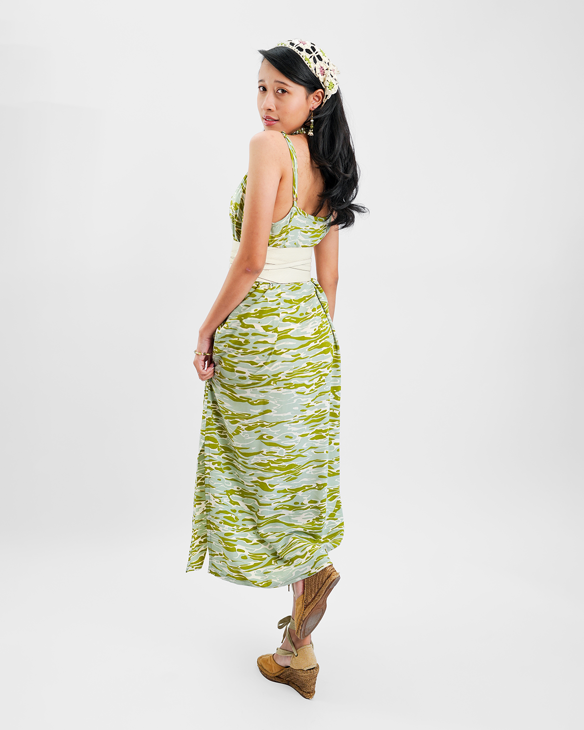 Water Avocado Midi Slip Dress, 2 sizes