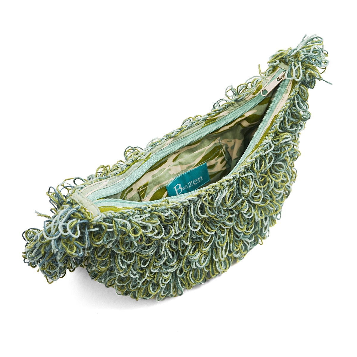 Fluffy Crocheted Handbag Avocado