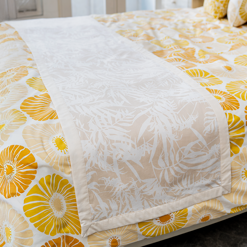 Taplak Meja/Tempat Tidur Panjang 98" Motif Palem Alami - OBRAL PERLENGKAPAN RUMAH TANGGA