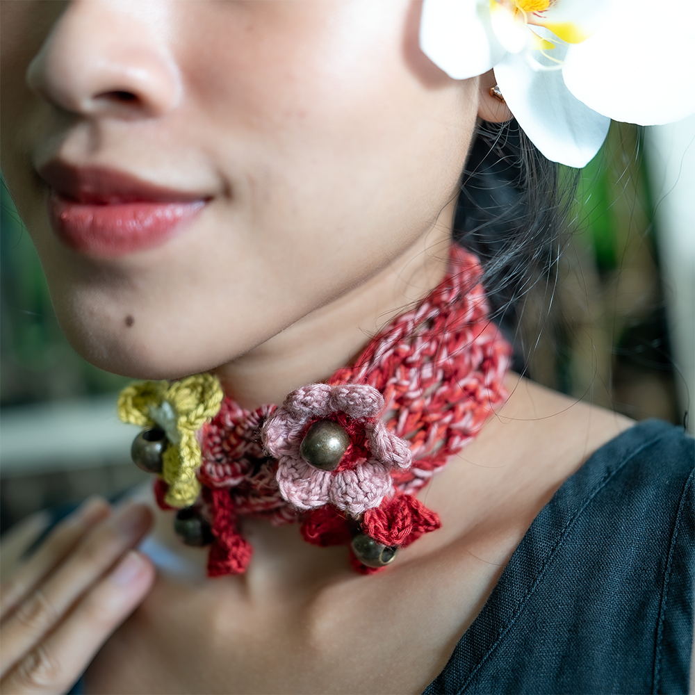Cherry Crochet Headband/Choker set - SALE CLOTHING & KIDS