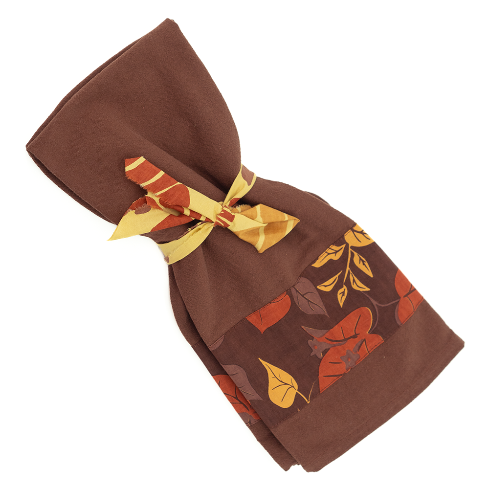 Bougainvillea Brown Tea Towel - set/2 - SALE HOMEWARES
