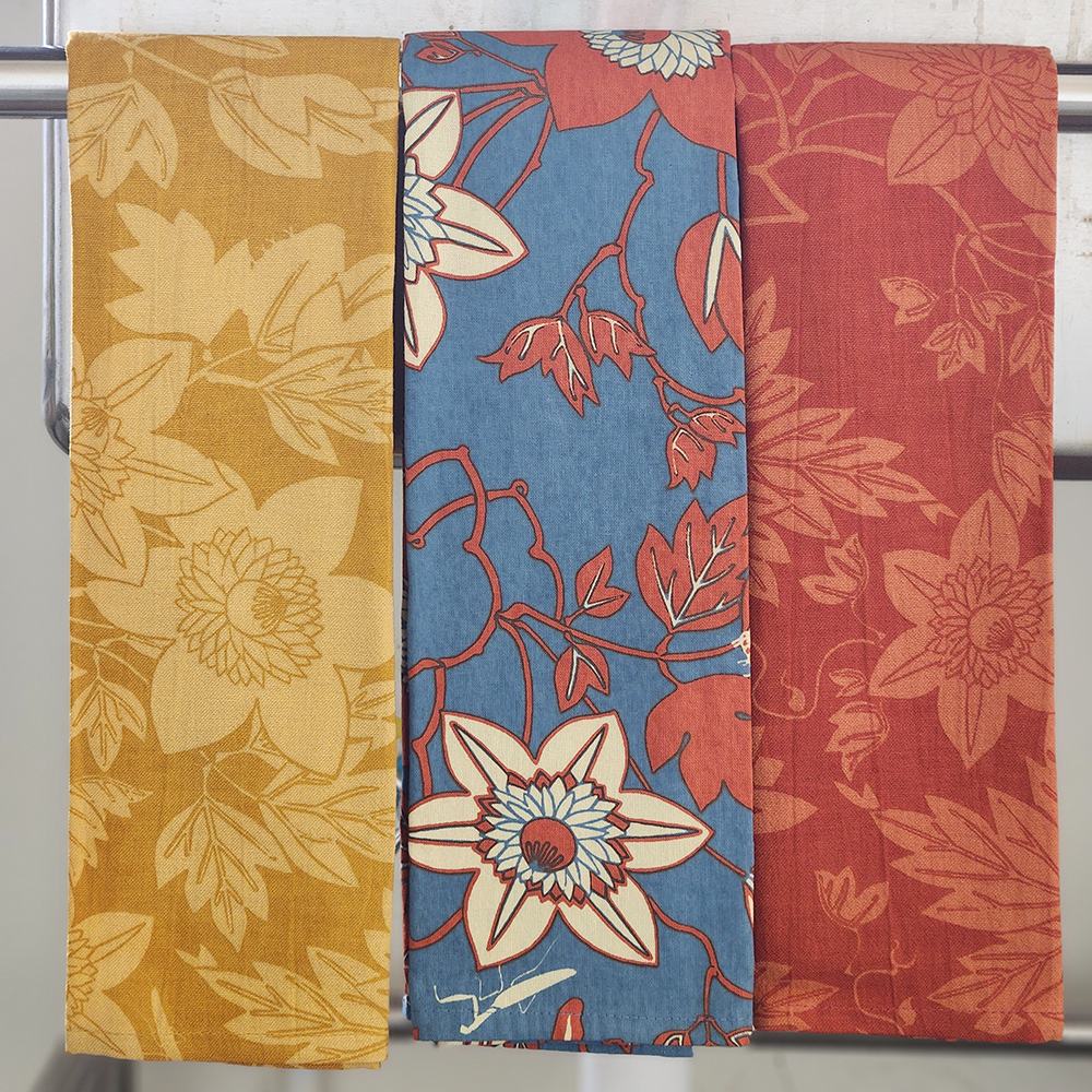 Passion Flower Tea Towels, set of 3 - SALE HOMEWARES