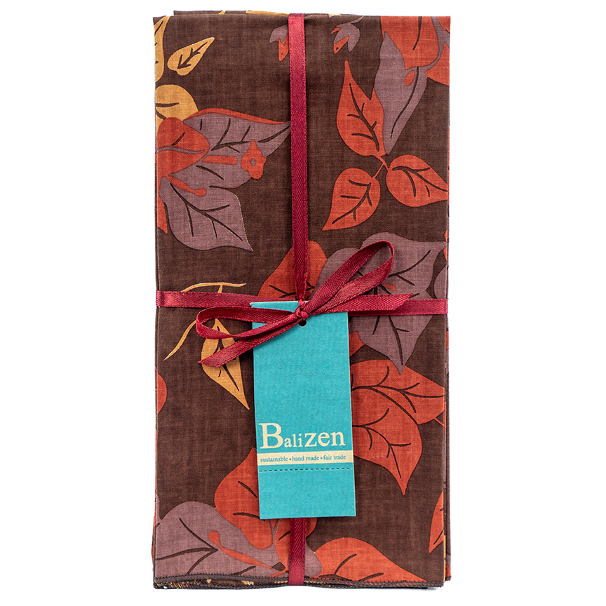 Bougainvillea Brown Napkins set of 4 - SALE HOMEWARES