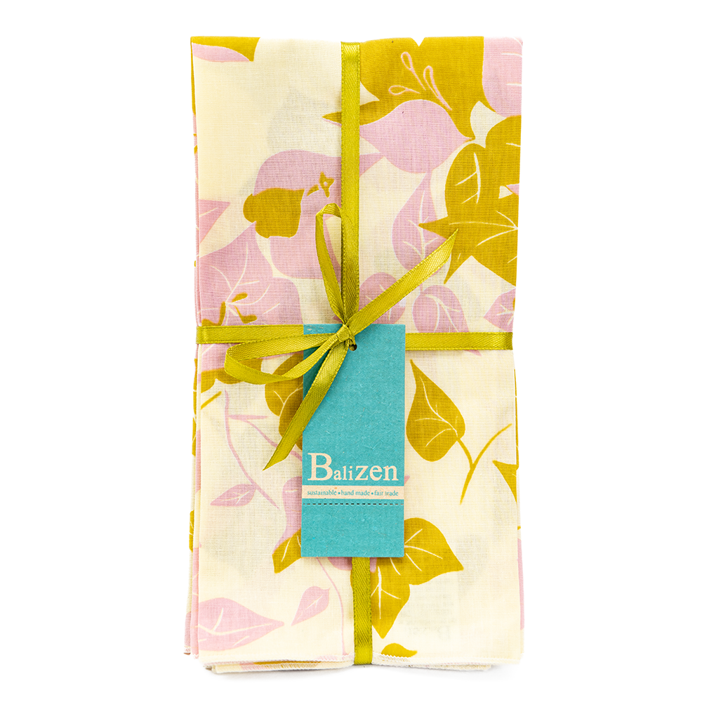 Set Serbet Bougainvillea Chartreuse isi 4 - OBRAL PERLENGKAPAN RUMAH TANGGA