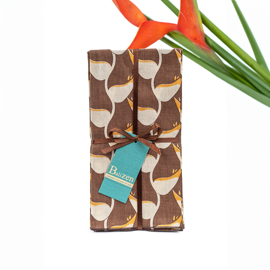 Set Serbet Madu Heliconia Brown isi 4 - SALE HOMEWARES