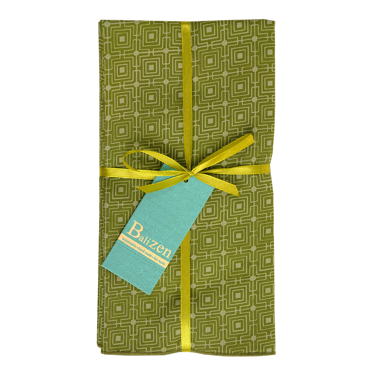 Infinity Squared Avocado Napkins set of 4