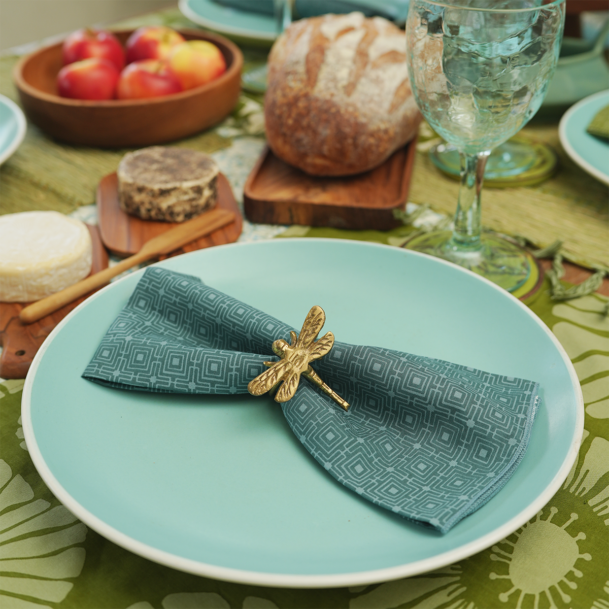 Infinity Squared Viridian Napkins set of 4