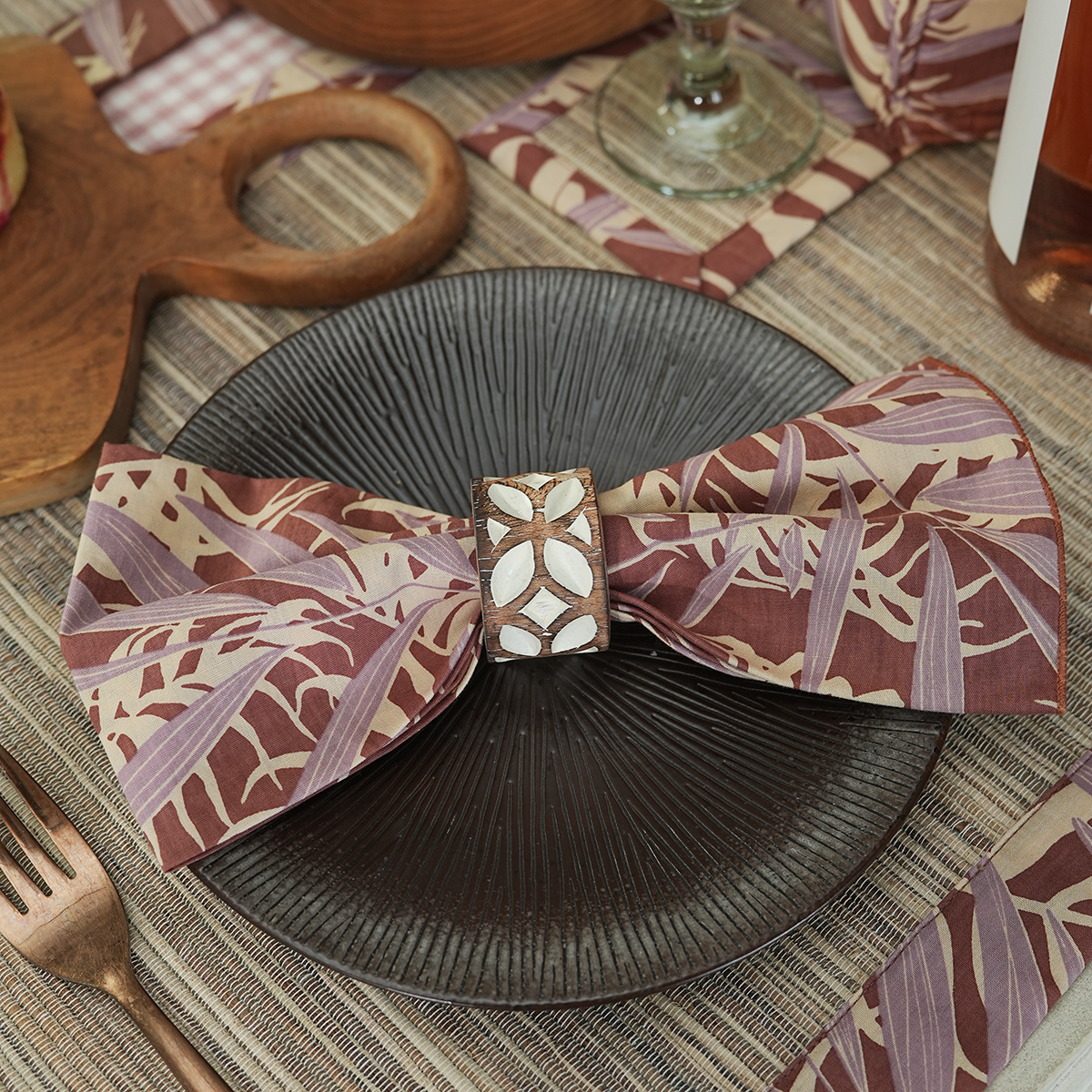 Palm Lavender Sienna Napkins set of 4