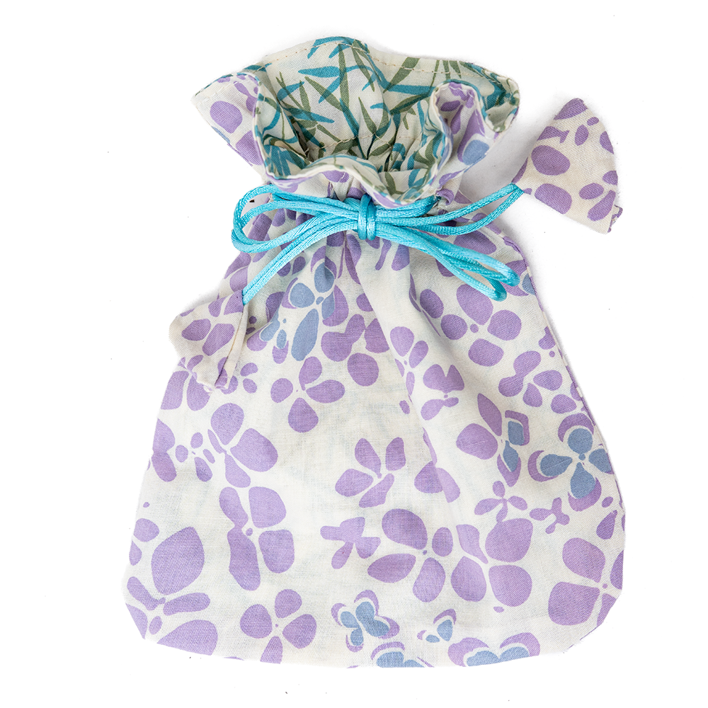 Hydrangea Lilac Drawstring Bag, Small - SALE CLOTHING & KIDS