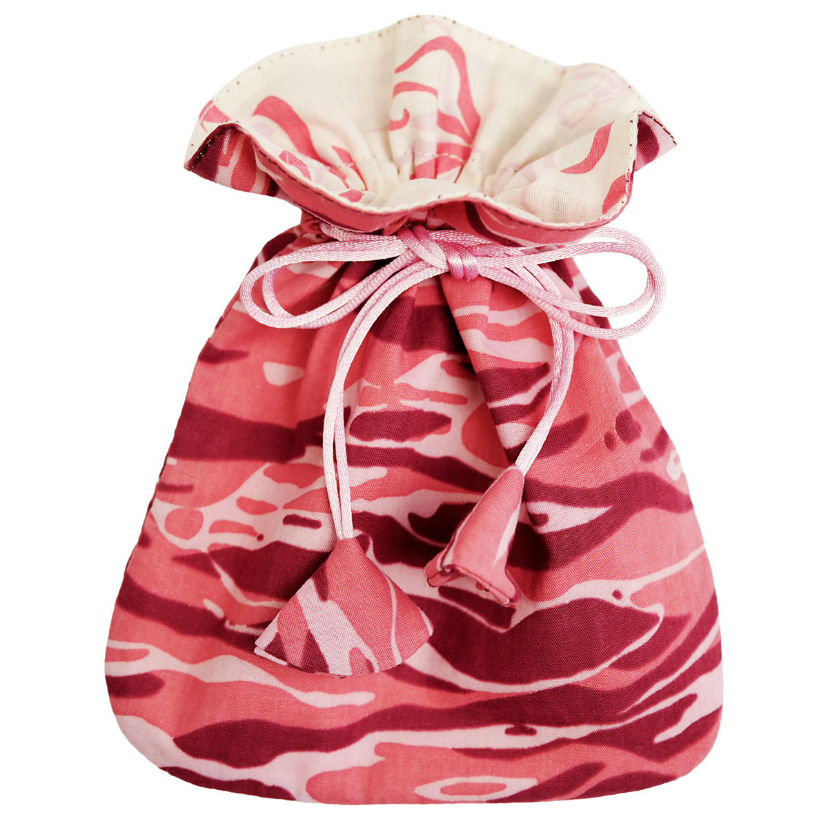 Water Claret Peach Sienna Drawstring Bag, Small
