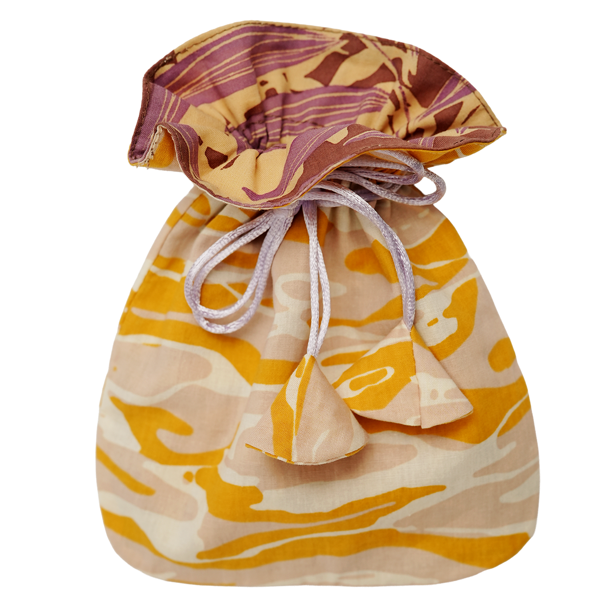 Water Turmeric Sienna Drawstring Bag, Small
