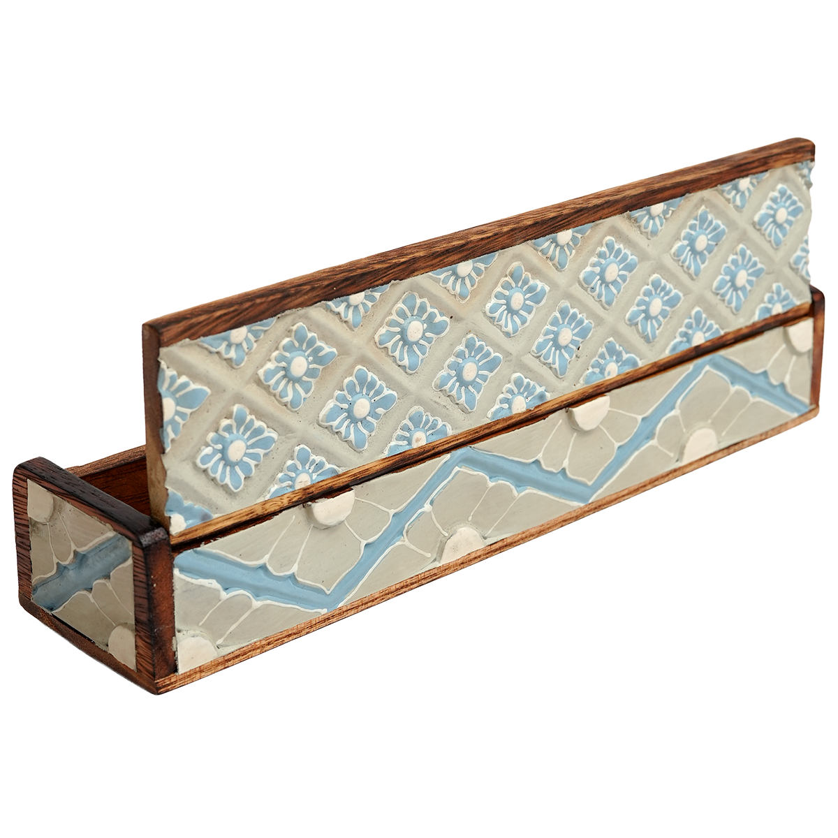 Cool Carved Flower Pencil Box, Small