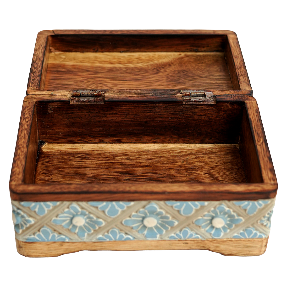 Cool Carved Flower Pencil Box, Large