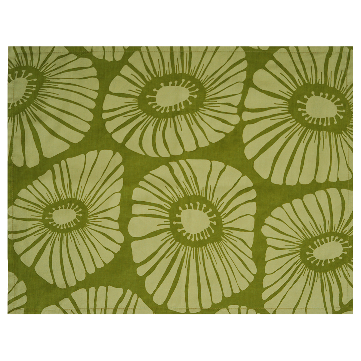 Retro Flowers Avocado Placemat