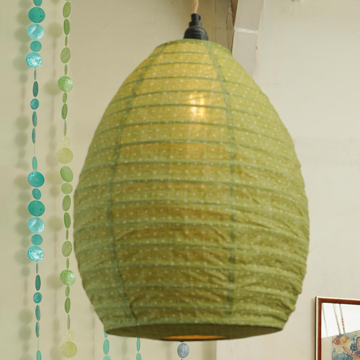 Infinity Squared Avocado Beehive Lampshade