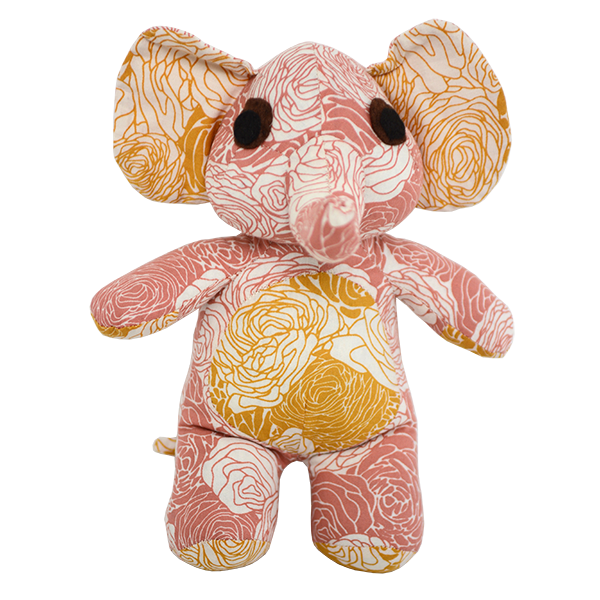 Flowers Warm Patchwork Baby Elephant