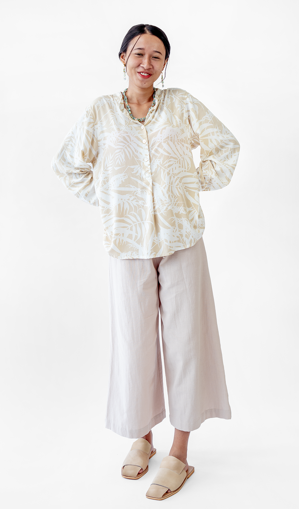 Blus Atasan Rayon Alami Palm, 2 ukuran - PAKAIAN & ANAK-ANAK DISKON