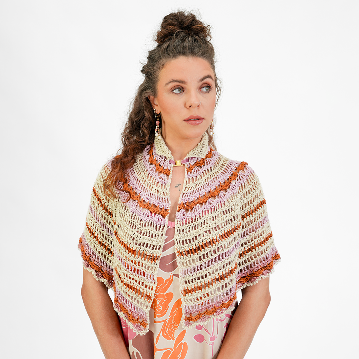 Sienna Crocheted Capelet - One Size