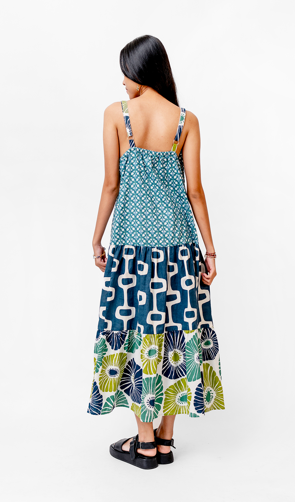 Scrappy Cotton Ruffle Dress, 2 sizes