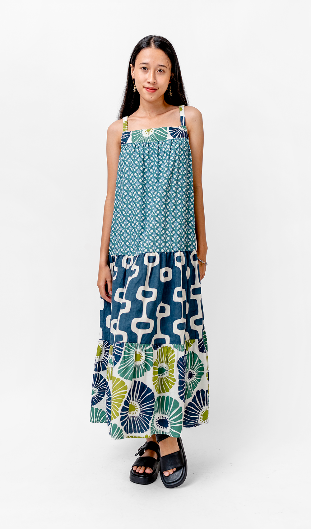 Scrappy Cotton Ruffle Dress, 2 sizes
