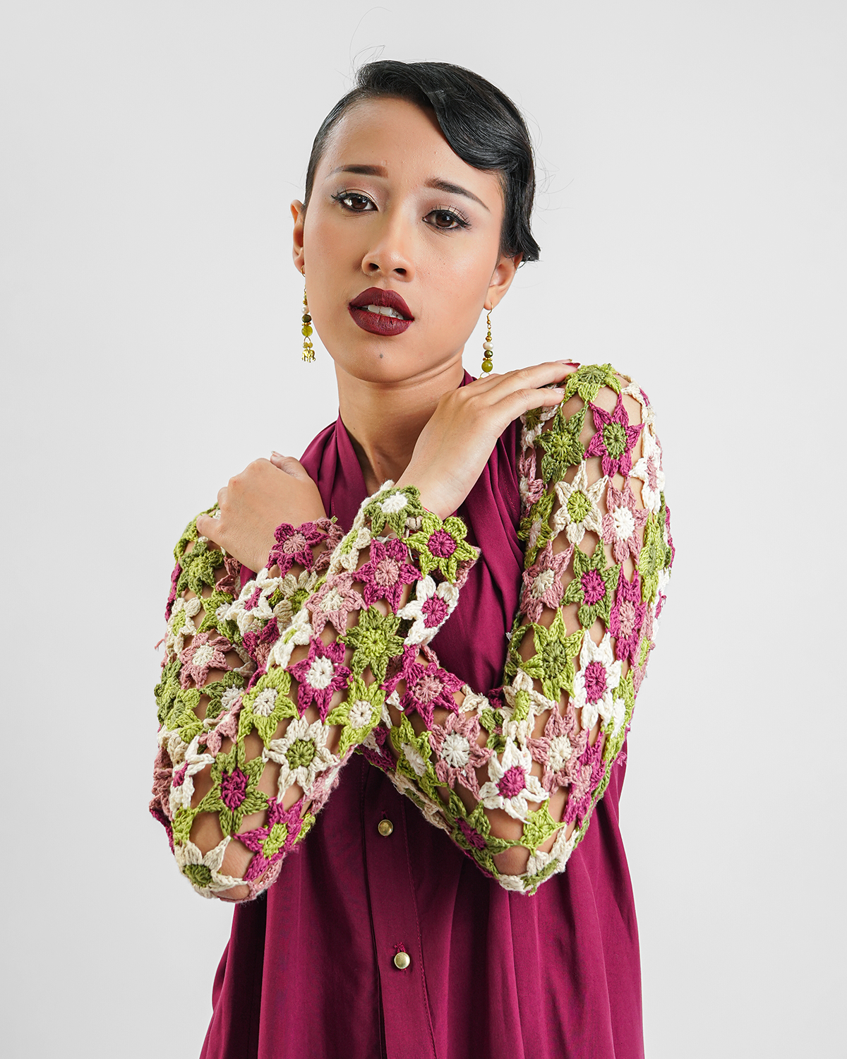 Avocado Crocheted Ballet Shrug, 1 size