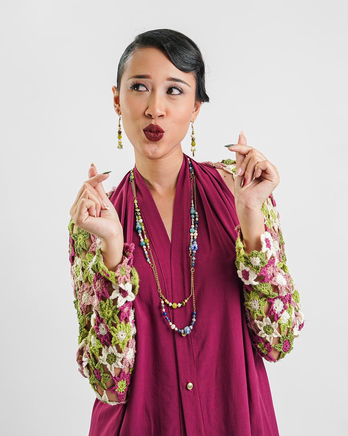 Avocado Crocheted Ballet Shrug, 1 size