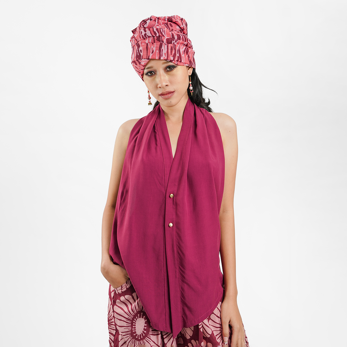 Claret Water Organic Organza Scarf