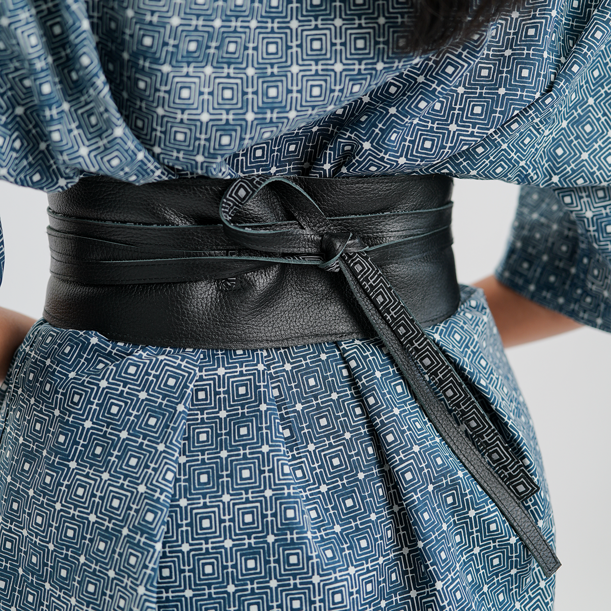 Black Reversible Obi Belt