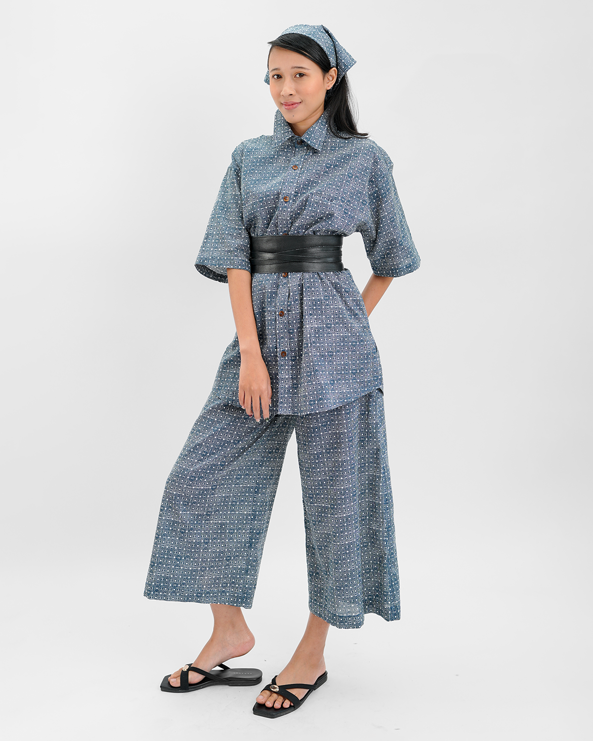 Black Reversible Obi Belt