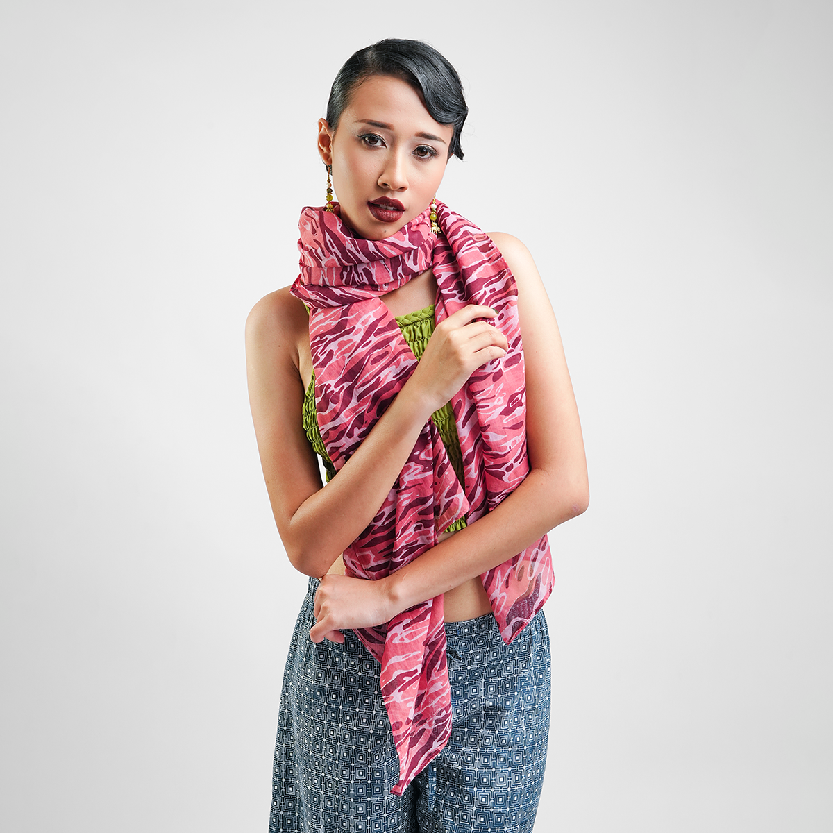 Claret Water Organic Organza Scarf
