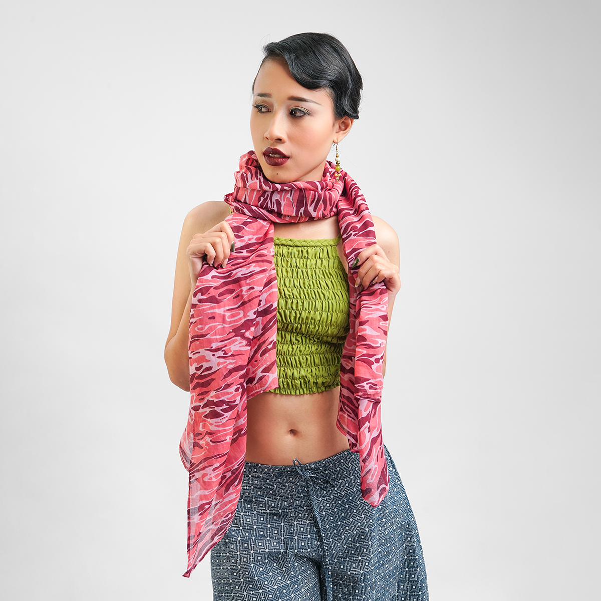 Claret Water Organic Organza Scarf