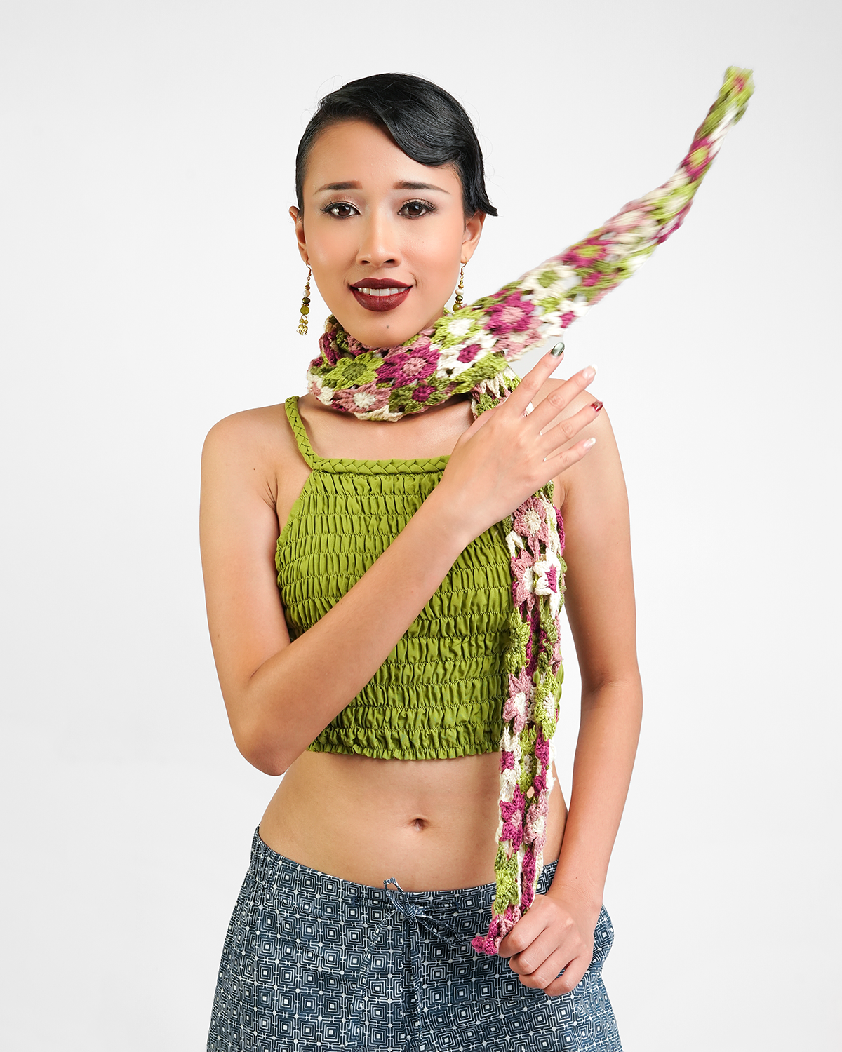 Avocado Crocheted Ballet Shrug, 1 size