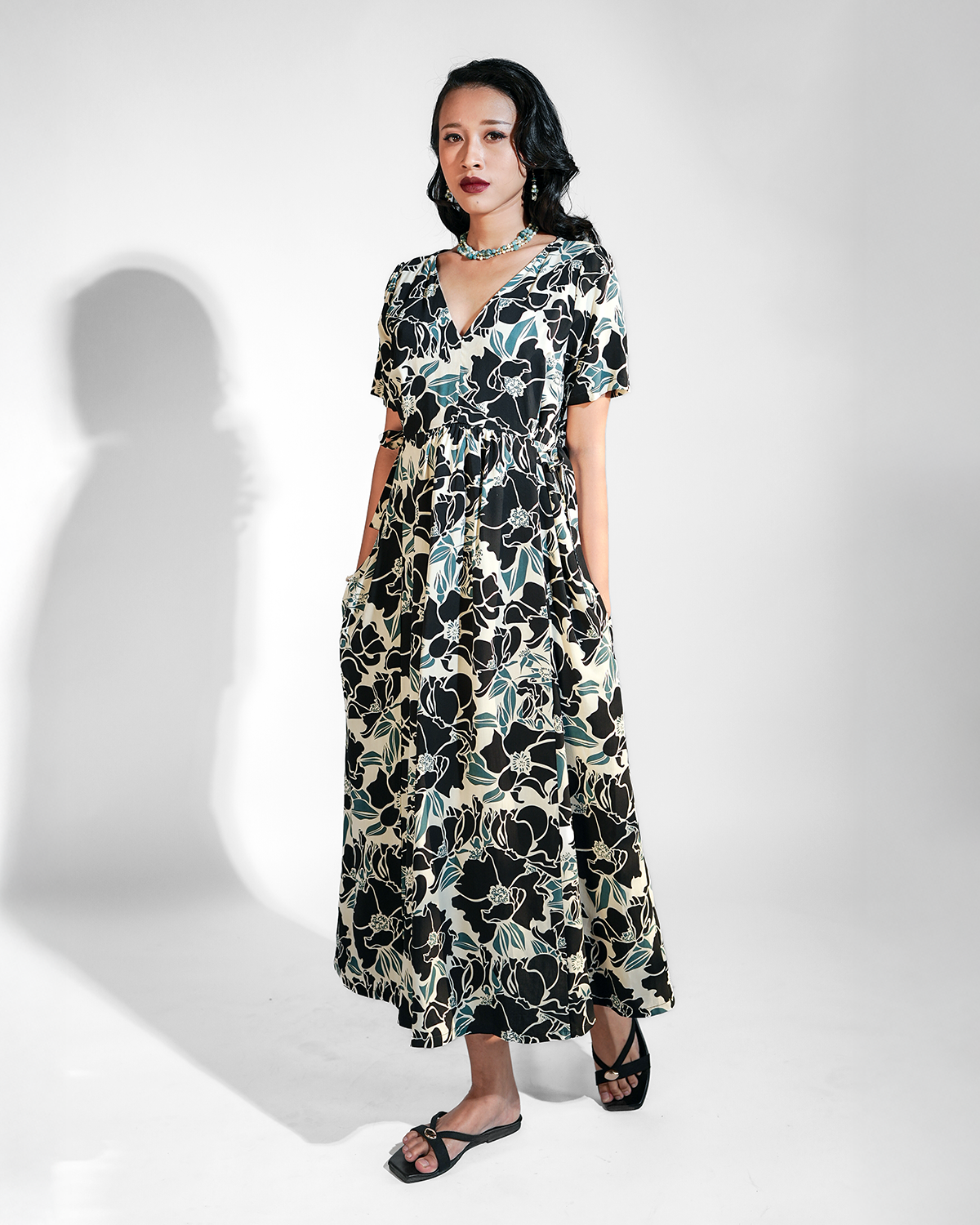 Onyx River Rayon Frock Dress, 3 Sizes