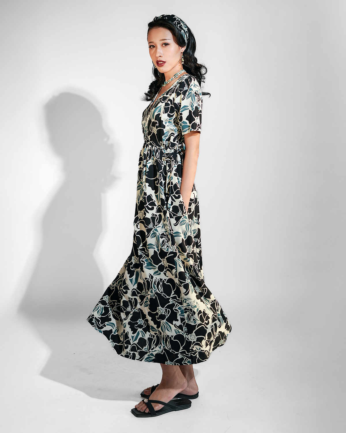 Onyx River Rayon Frock Dress, 3 Sizes