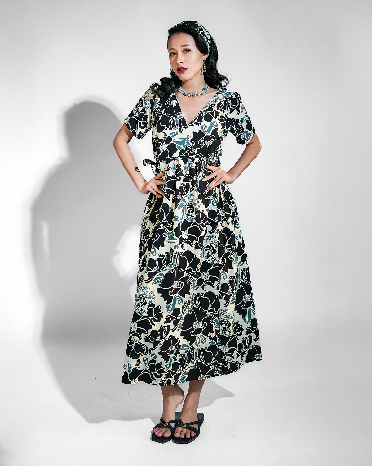 Onyx River Rayon Frock Dress, 3 Sizes