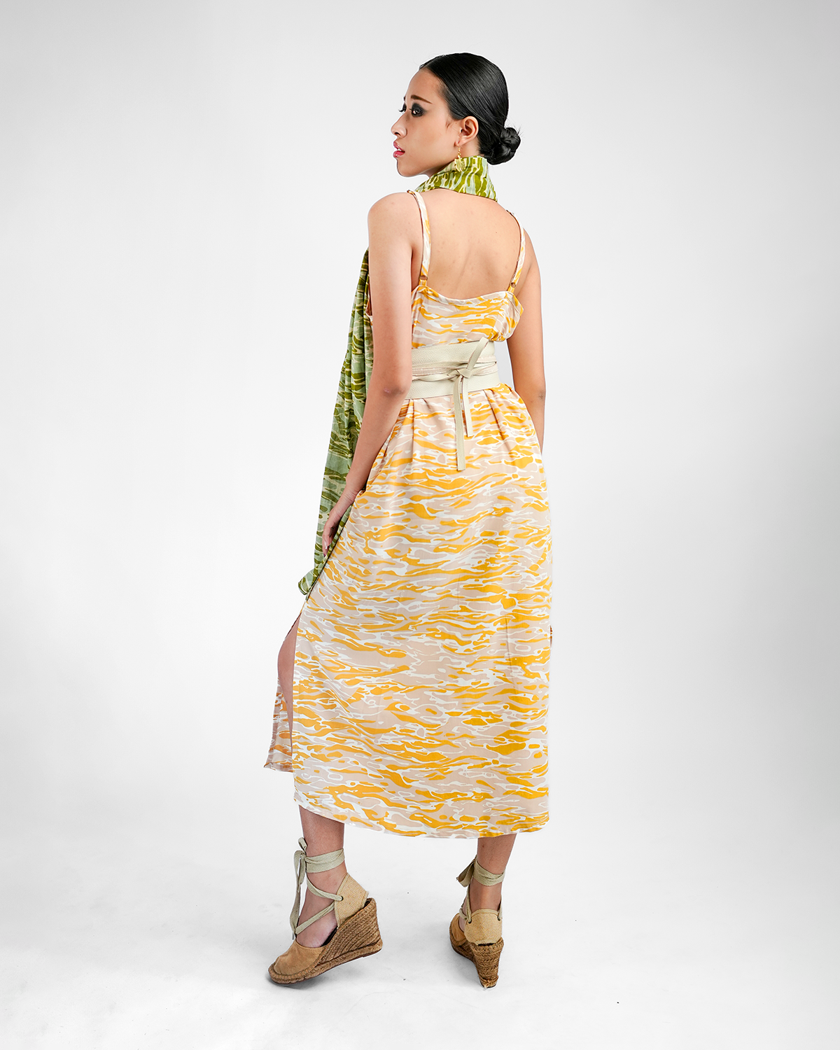 Water Turmeric Midi Slip Dress, 2 sizes