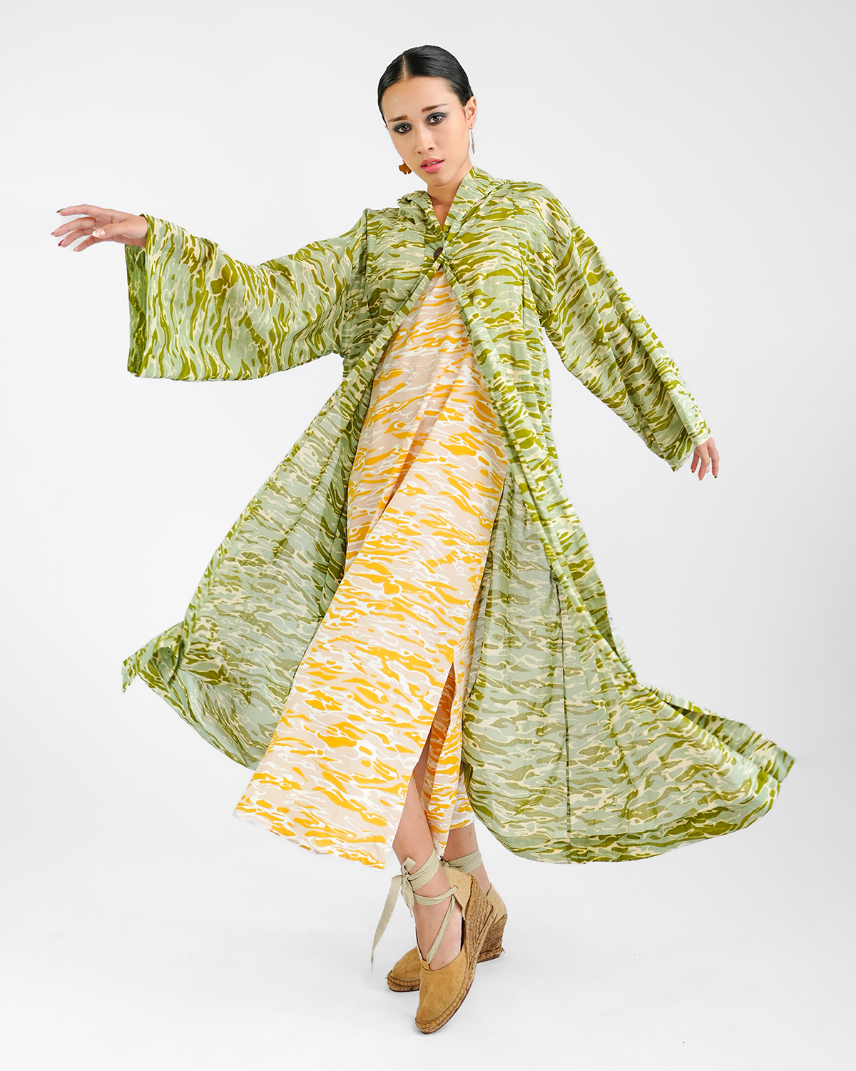 Water Turmeric Midi Slip Dress, 2 sizes