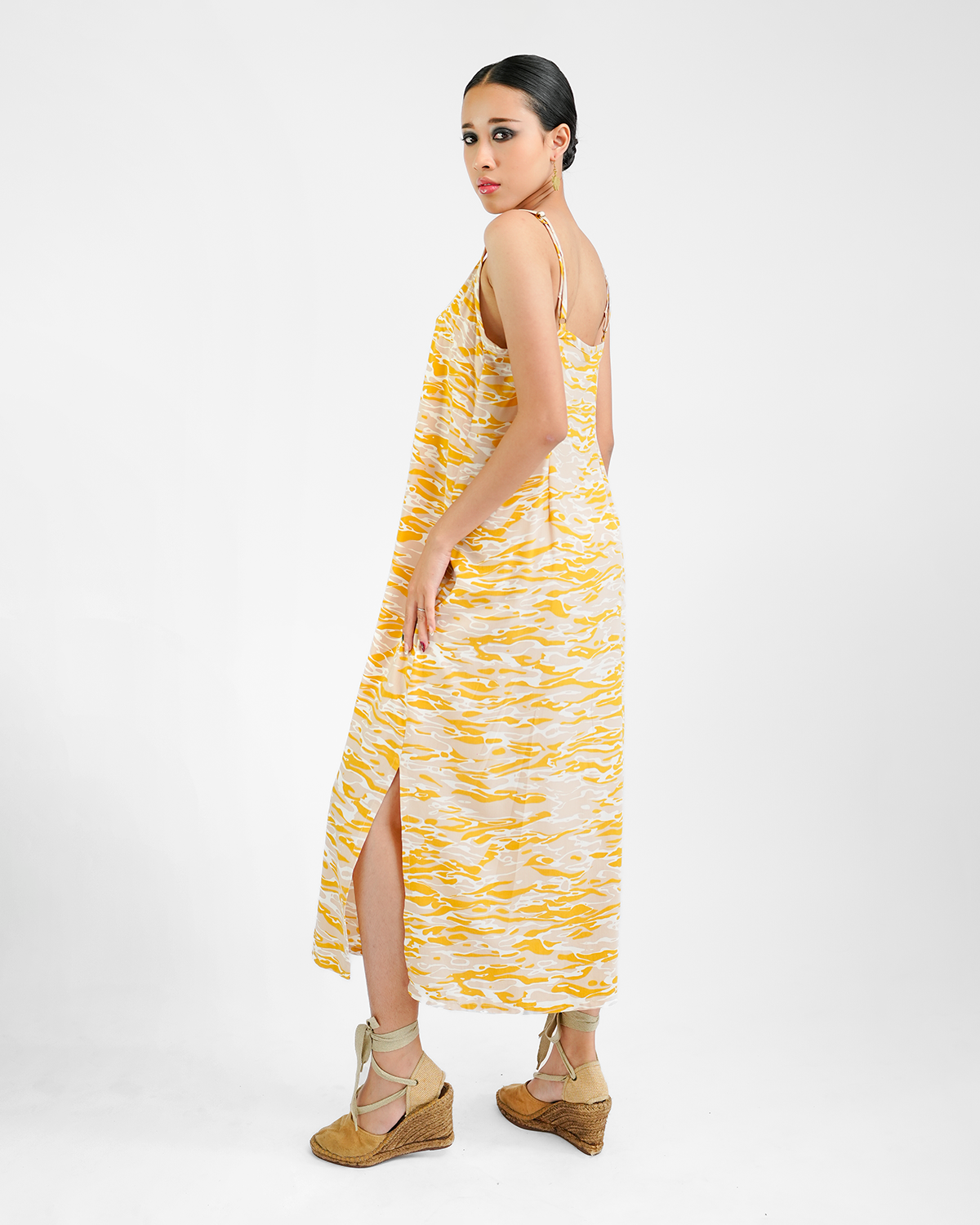 Water Turmeric Midi Slip Dress, 2 sizes