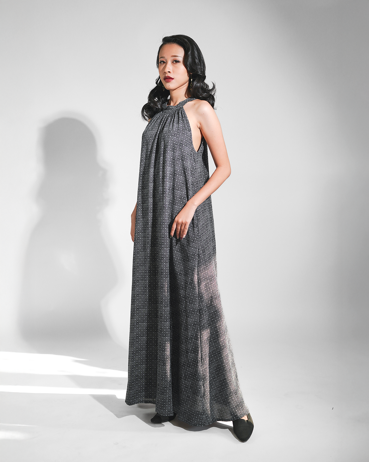 Infinity Squared Onyx Rayon Long Twiggy Dress, 2 sizes