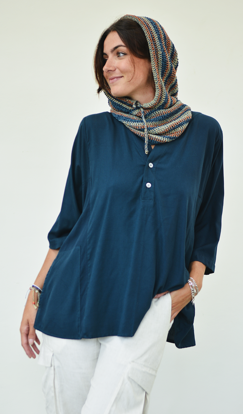 Tunic Top Double Navy, 1 size