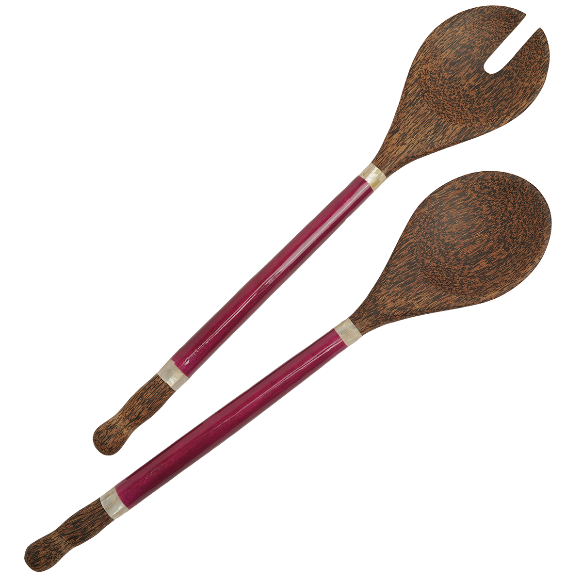 Claret Capiz & Palm Wood Salad Servers