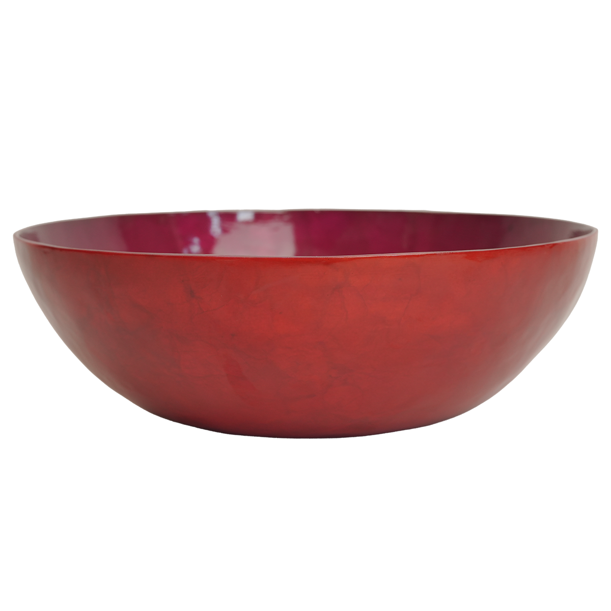 Claret Red Capiz Shell Salad Bowl